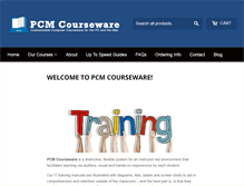 Tablet Screenshot of pcmcourseware.com